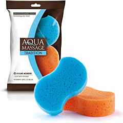 Spugne Morbide Aqua Massage Tradition 2 - Confezione da 2 Spugne Idratanti per Massaggio