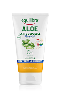 EQUILIBRA SOL. ALOE BAMBINI LATTE  DOPOSOLE 0% PETROLATI SILICONI IDRATANTE  CALMANTE ML 150 TUBO