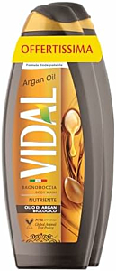 Vidal - Bagnoschiuma Argan Oil, Formula Nutriente, con Olio di Argan, Dermatologicamente Testato, 500ml