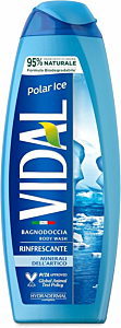 Vidal - Bagnoschiuma Polar Ice, Formula Rinfrescante, Arricchito con Minerali dell'Artico, Dermatologicamente Testato, 500ml