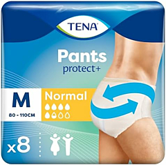 TENA Pants Normal Large (L) - Slip Assorbenti, Elasticizzati e Monouso, per Perdite Urinarie, Mutandine per lei e per lui, Unisex, Discreti e Confortevoli, 1 Confezione da 7 Pezzi