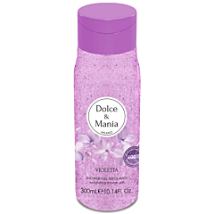 DOLCE & MANIA | Violetta Shower Gel Scrub, 300ml – Gel Doccia Esfoliante con Fragranza di Violetta, Idratante e Rimuove le Cellule Morte, Pelle Morbida e Profumata