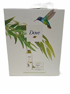 Dove, Confezione regalo, Doccia routine rivitalizzante, 1 x Dove Mousse doccia 200 ml + 1 x Dove Body Scrub 225 ml