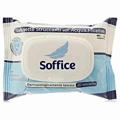 FAZZ. SOFFICE SALVIETT. X 20  STRUCCANTI ACQUA MICELLARE CON  ALOE E CAMOMILLA POP UP