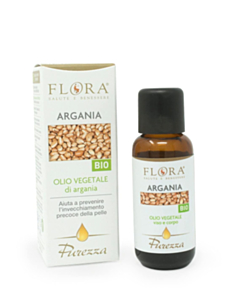 Olio di Argan Biologico FLORA Purezza 30 ml - Certificato BIO-COSMOS - Idratante, Riequilibrante ed Elasticizzante - Olio Vegetale per Viso, Corpo e Capelli - Base Ideale per Aromaterapia