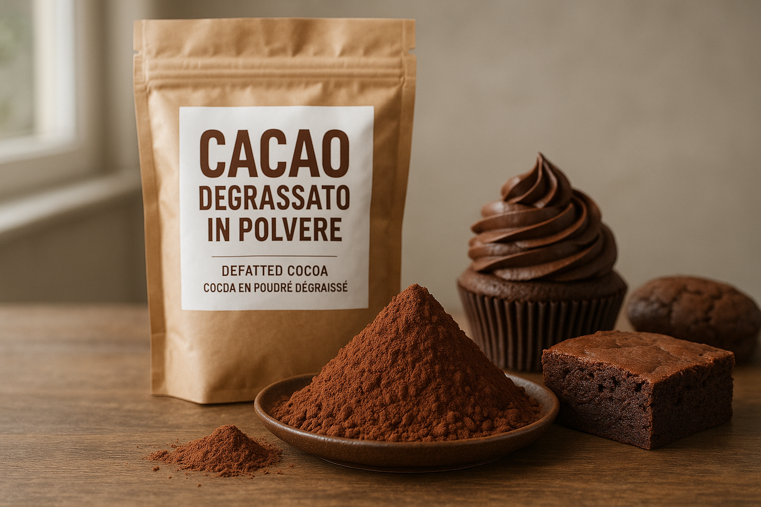Cacao magro in polvere 1% di grassi