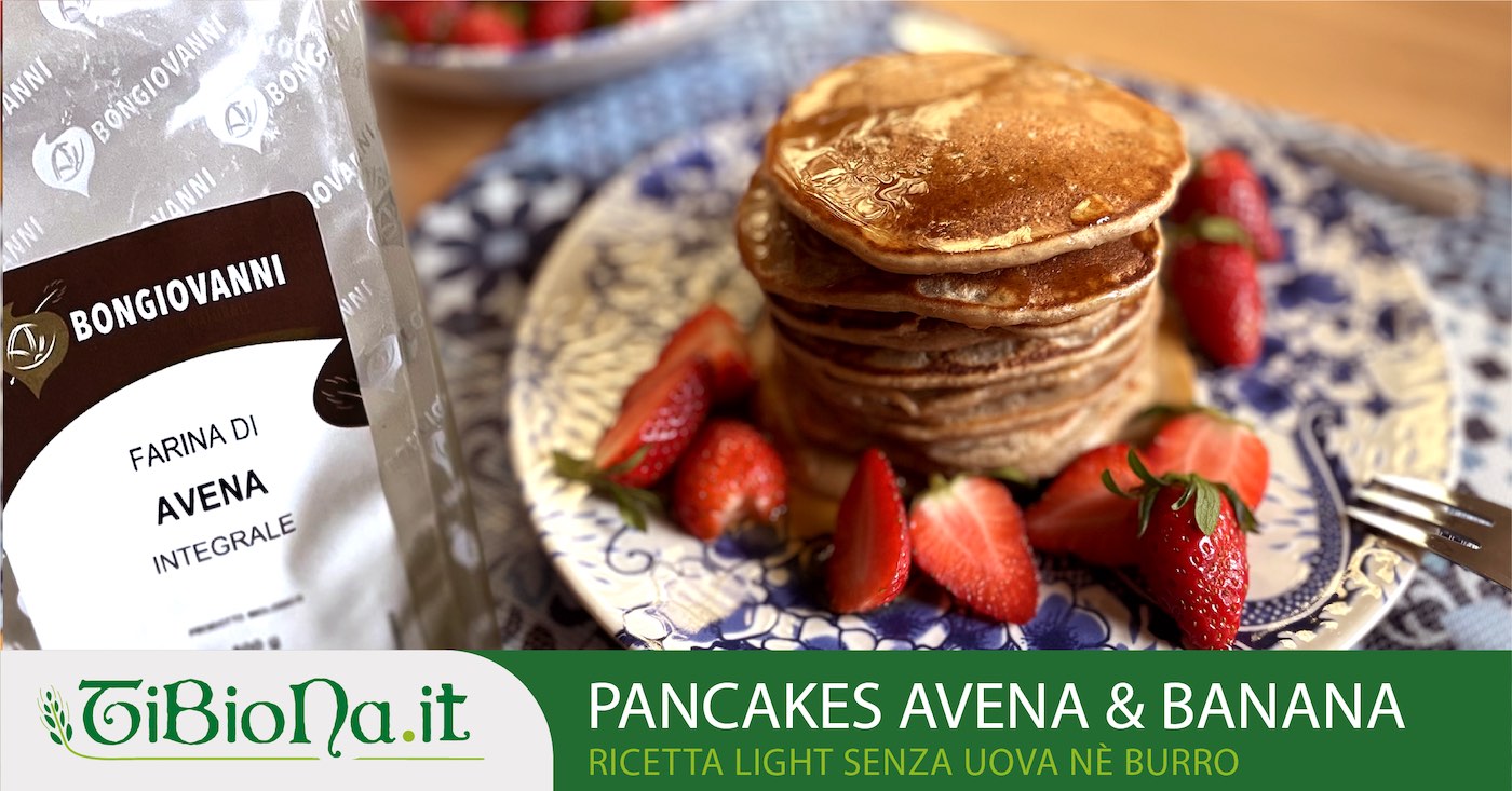 Pancakes light con farina di avena e banana