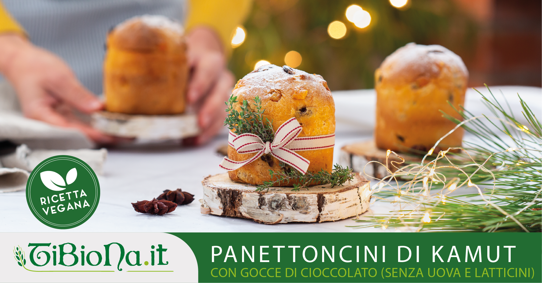 Panettoncini di Kamut al cioccolato con pasta madre VEGAN (senza uova e latticini)
