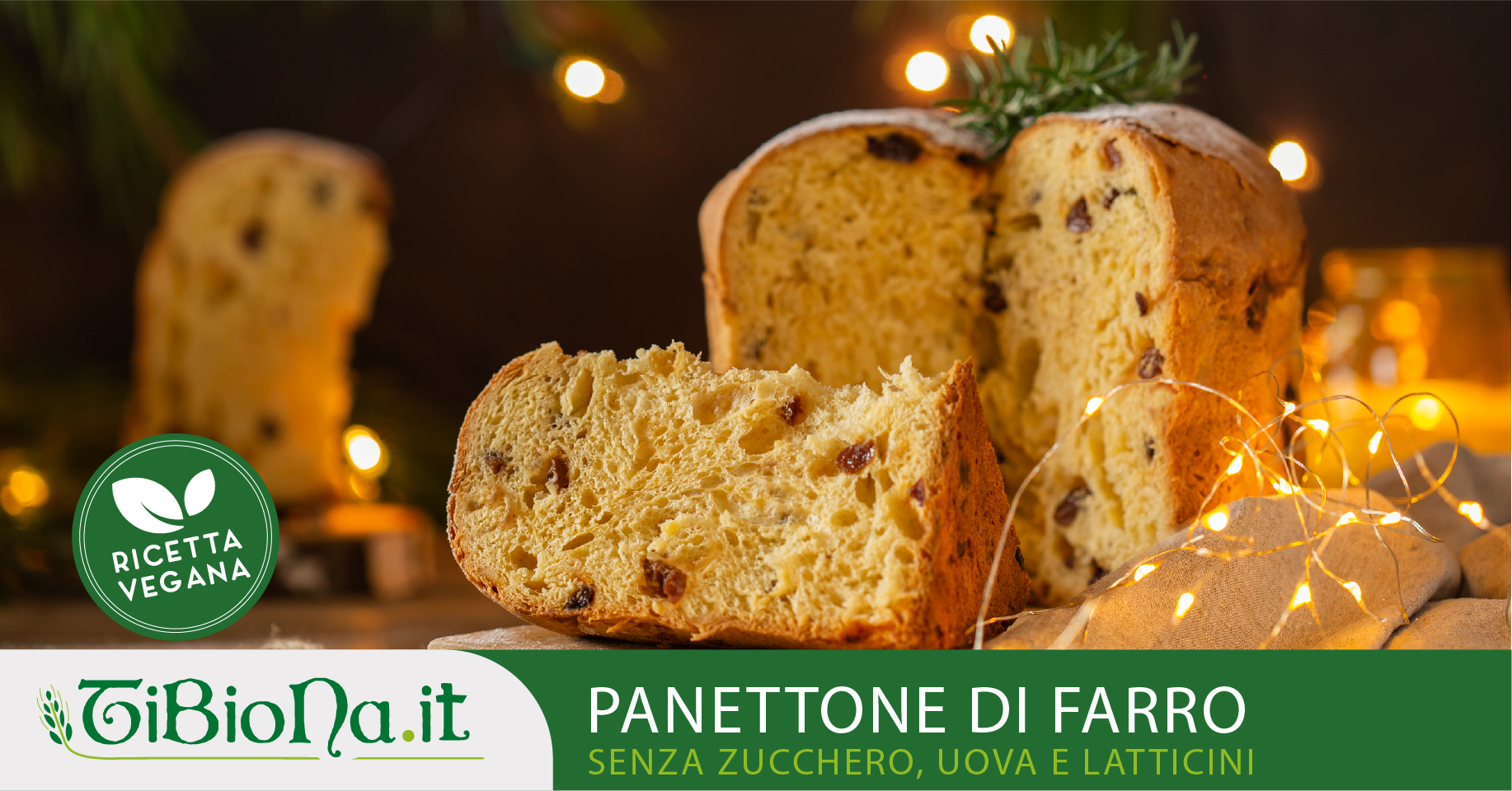 Panettone di Farro con pasta madre VEGAN (senza zucchero, uova e latticini)